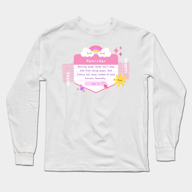 Kawaii- Stop Banning Queer Books Long Sleeve T-Shirt by MysteriesBooks